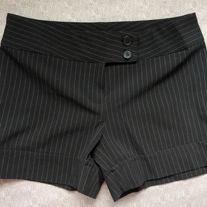 Black pinstripe Dress Shorts